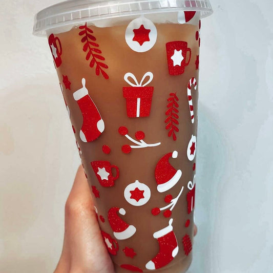 Christmas morning frosted tumbler