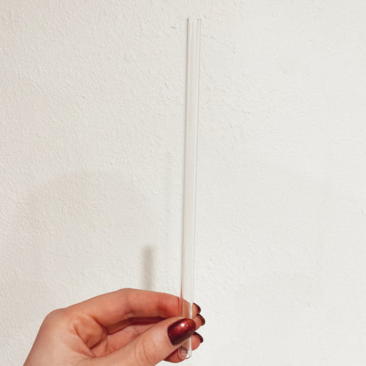 clear glass straw - straight