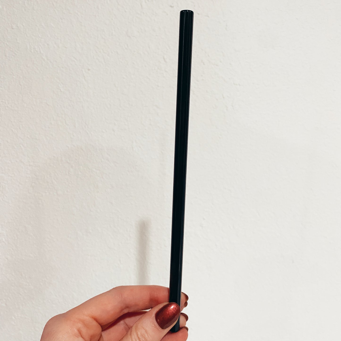 black glass straw - straight