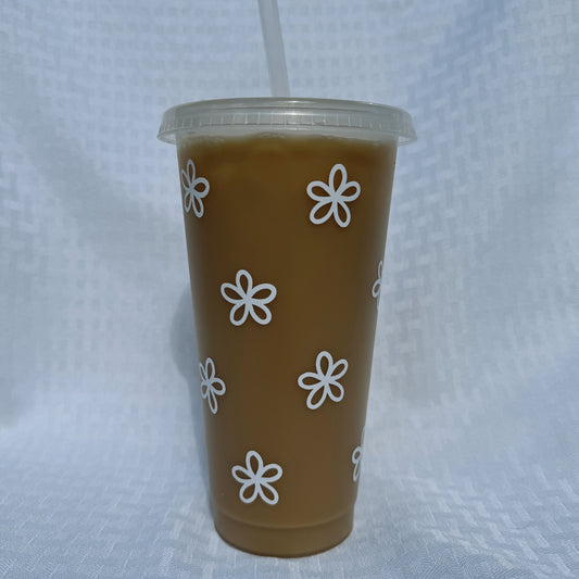 botanical frosted tumbler