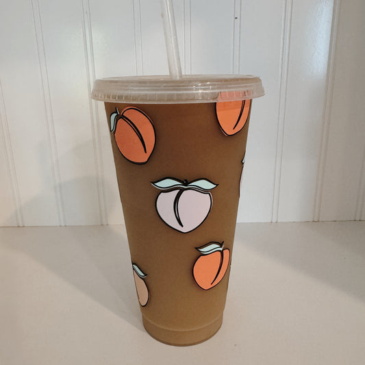 peaches frosted tumbler