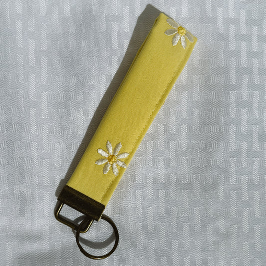 key fob - stitched floral